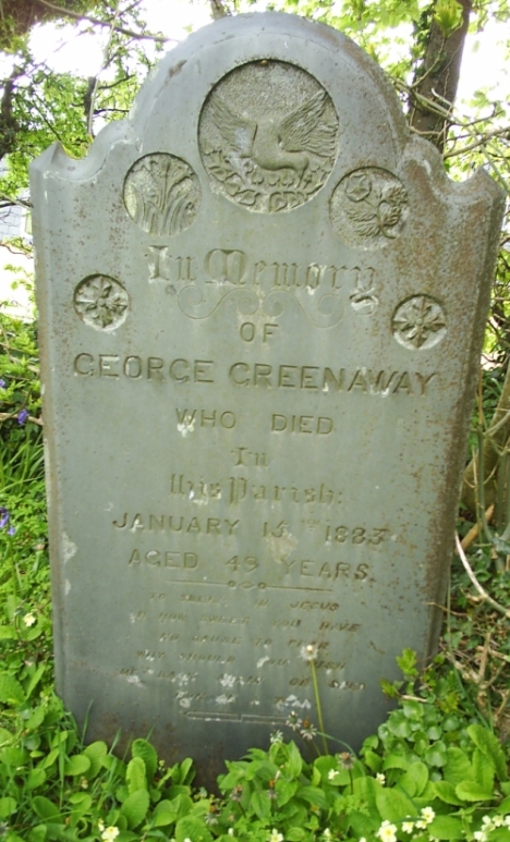 Grave of George Greenaway in St Breward Churchyard