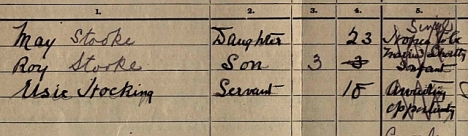 1911 Census Entry for 6 Raleigh Terrace, Exmouth, Devon, England