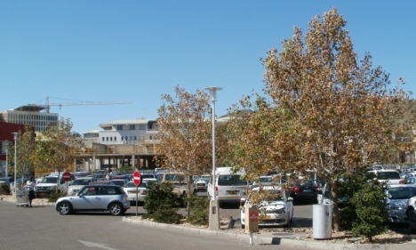 A Windhoek shopping mall sdeen from across the car park of another. It was all over builders doing additions to it.