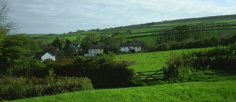 Cardinham village on the edge of Bodmin Moor, Cornwall, where the Sandercock family had lived for several generations 5 May 2005