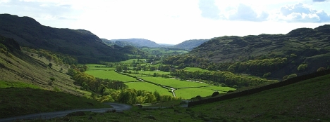 skdale, Cumbria, from the Hardknott Pass. 9 May 2005.