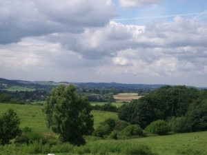 View over the Amber Vaslley from Coxbench, where members of the Stewardson family lived in the 18th century. 