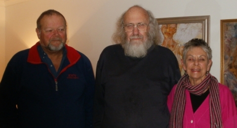 John Verster, Steve Hayes & Brenda Coetzee, Muizenberg, 26 August, 2015